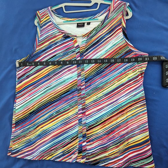 Rafaella Studio Multi-colored sleeveless top size XL - Picture 7 of 9